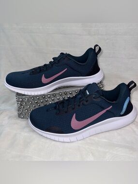 Women’s 10- Nike Flex Experience RN 12 in Armory Navy, & Plum Dust Running Shoes